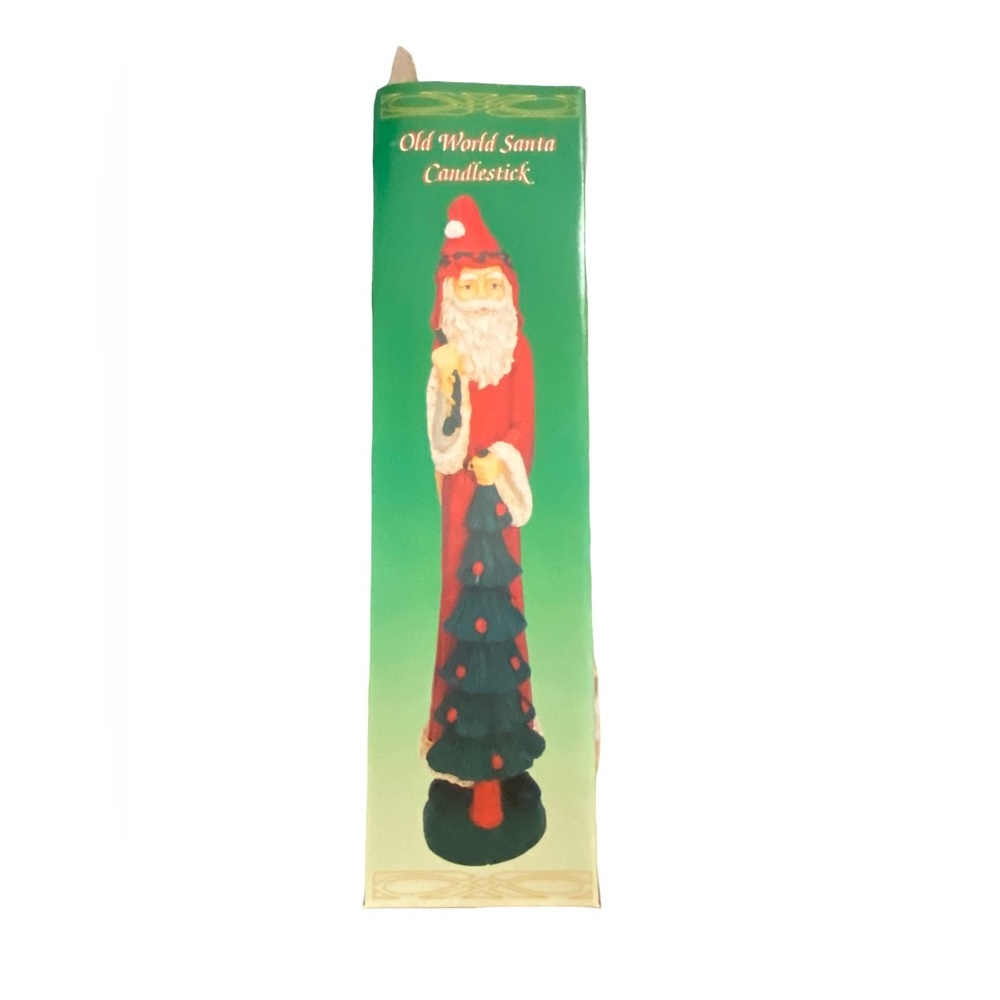 Old World Santa Candlestick‎ Figure Christmas Tree w/Original Box